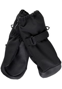 Mikk-line softshell mittens w/zip - Black